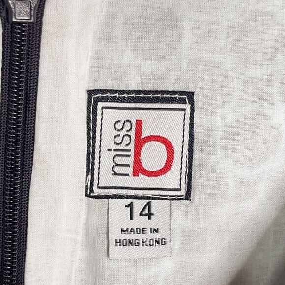 Miss B Tween 14 Navy Blue Green White Polka Dot Print Shift Dress Sleeveless - Picture 8 of 9